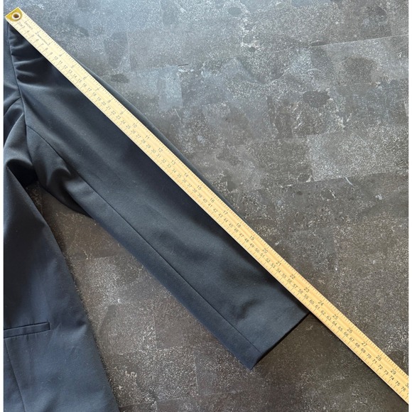 Chicos Size 2 L/12 Womens Black Blazer Jacket Lined Tailored Professional Career - Picture 8 of 11
